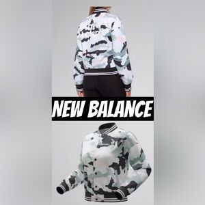 🆕 New Balance logo Stadium Jacket Black, white and gray camo